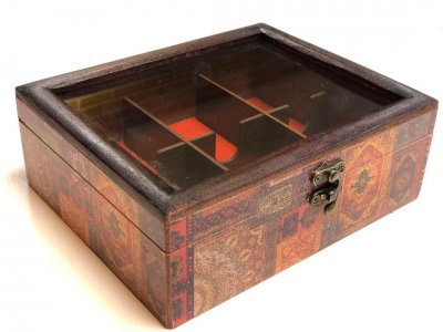 جعبه پذیرایی چوبی طرحدار