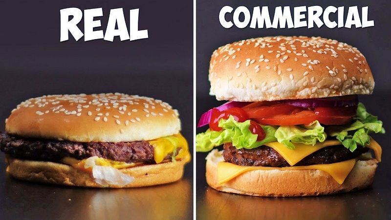 همبرگر در تبلیغات