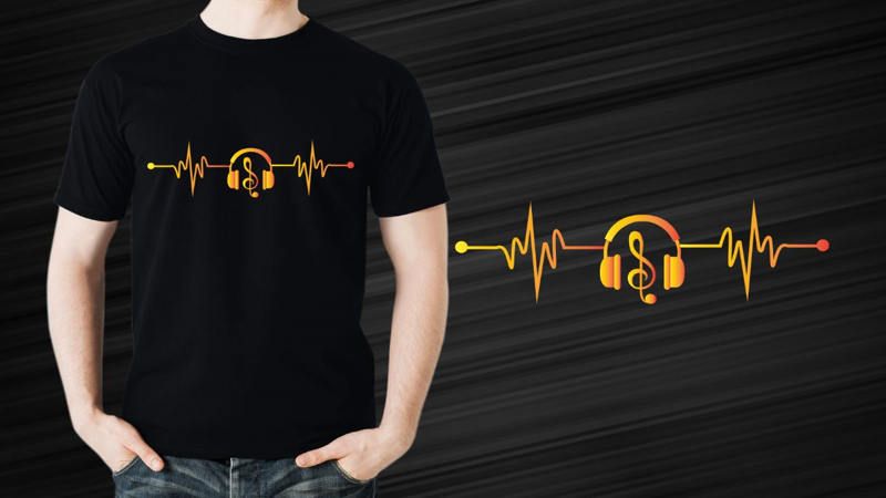 ایده طرح تی شرت با نوت موسیقی