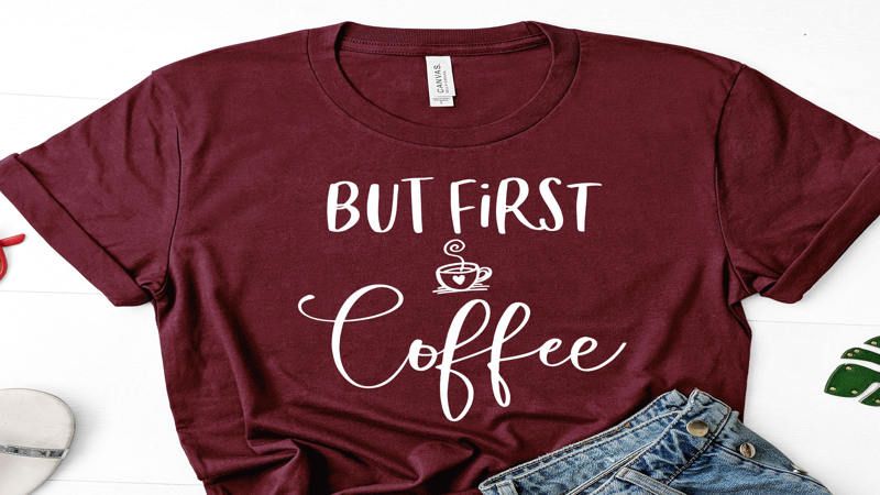 ایده قهوه روی تی شرت